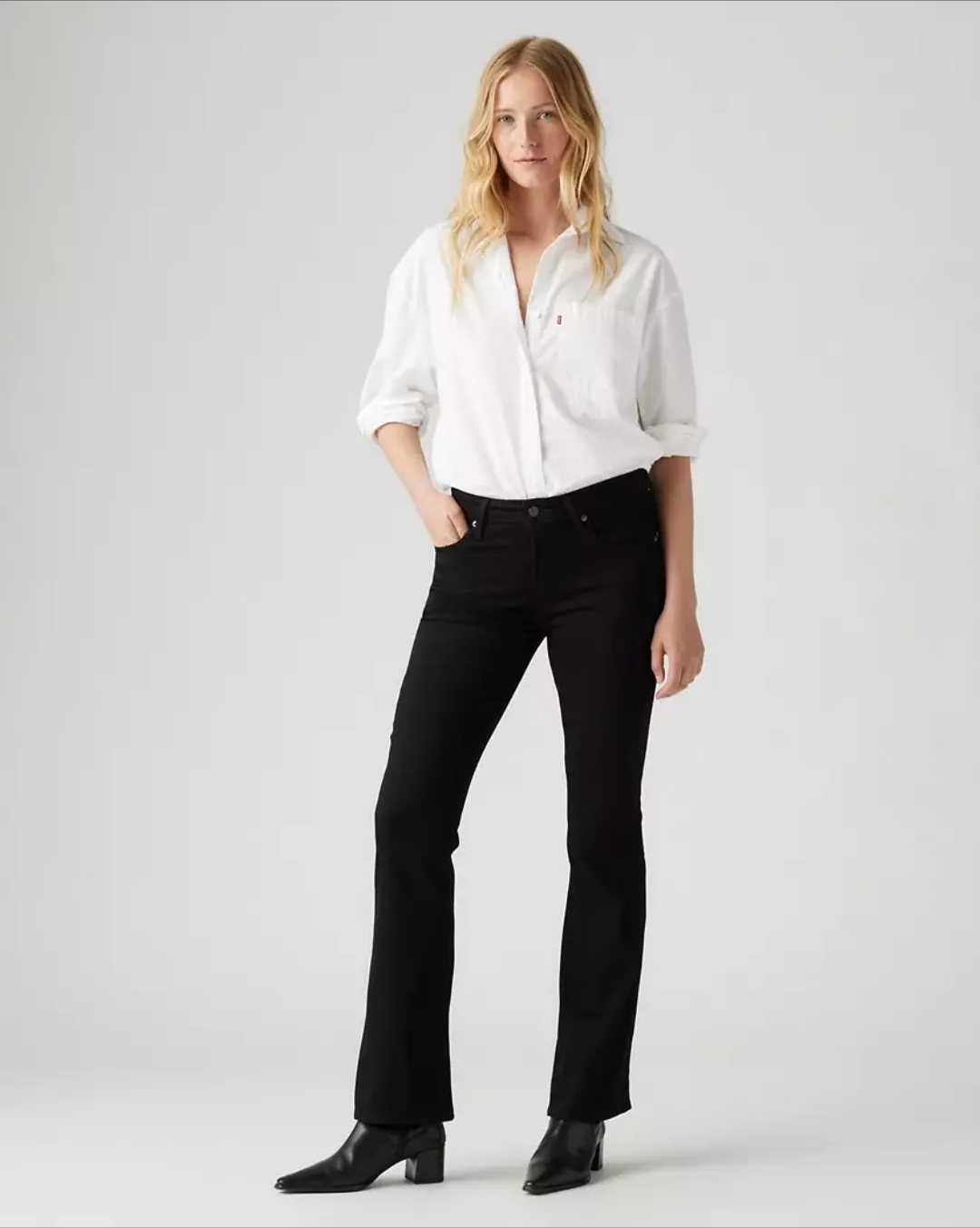 Levi’s 725 High Rise Bootcut Jeans – Women’s W26 L32 Soft Black