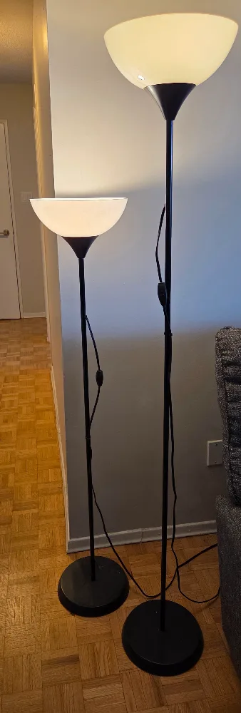 Two Floor Lamps - Black Finish thumbnail