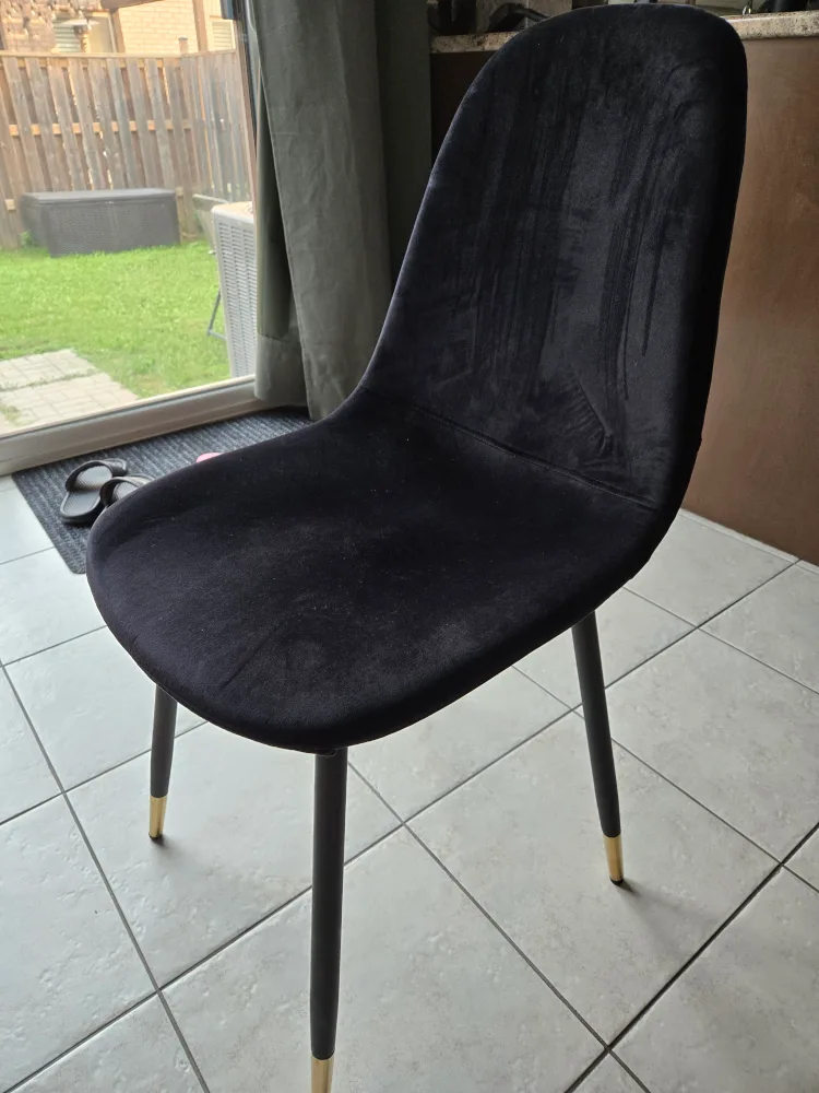 black velvet dining chairs x 4