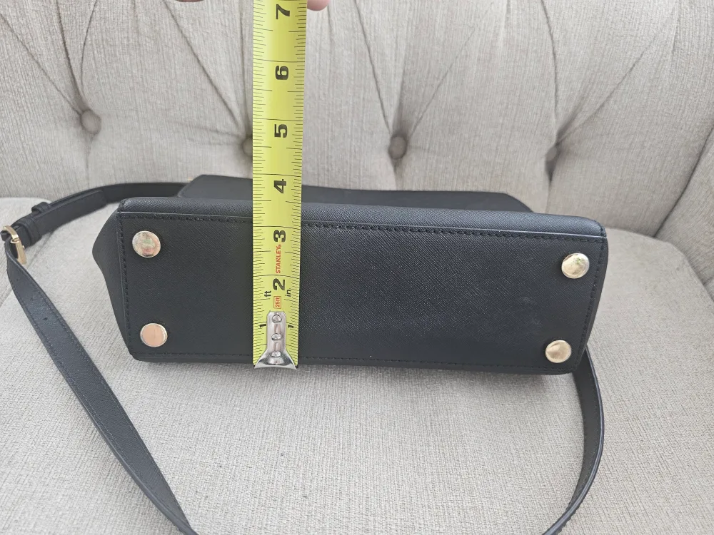 Authentic Michael Kors Black Leather Handbag image indicator(9)