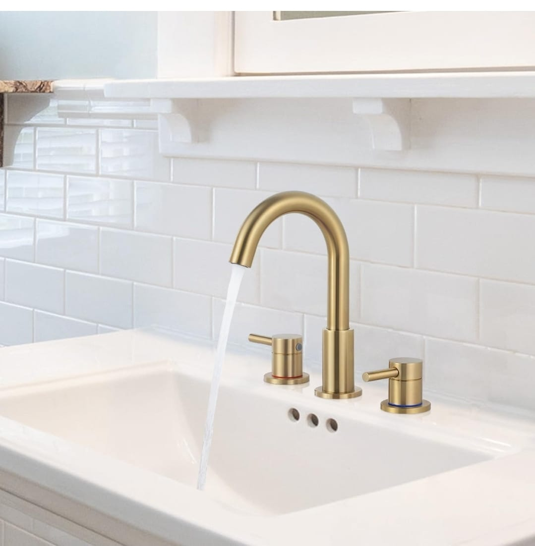 Gold Bathroom Faucet - Hot & Cold 360° Swivel - photo 2