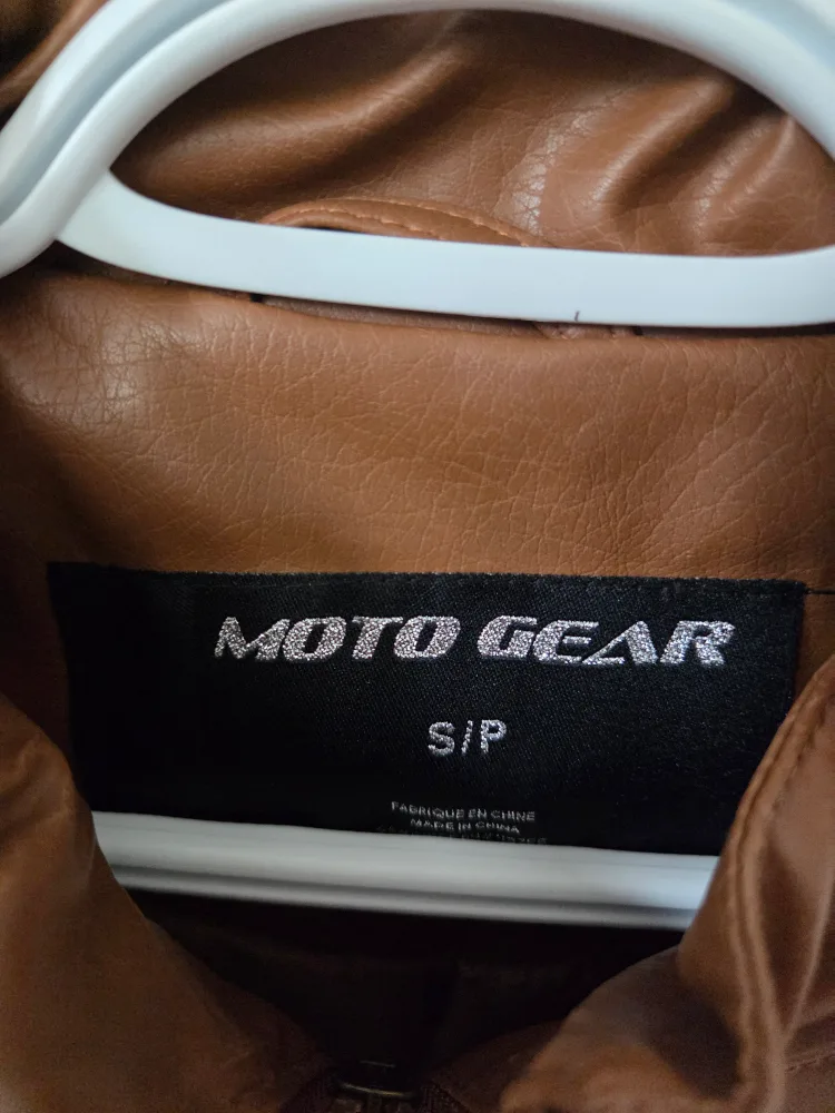 Moto Gear Brown Faux Leather Jacket - Size S image indicator(2)
