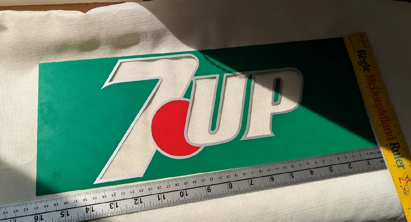 Vintage 7UP Sign 16 x 6 acrylic thumbnail