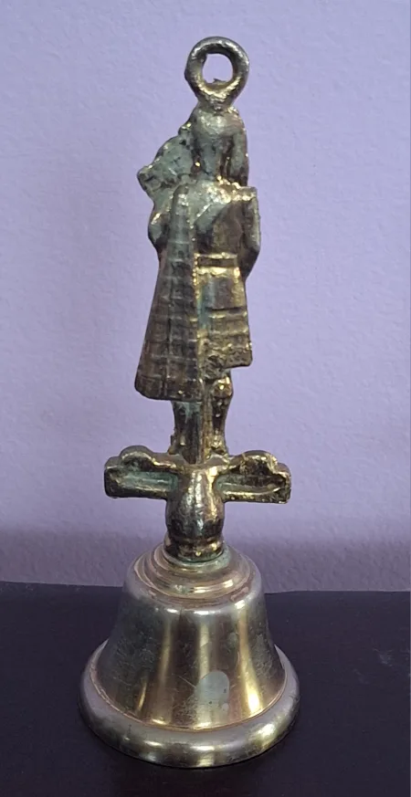 Vintage Brass Scottish Piper Bell image indicator(2)