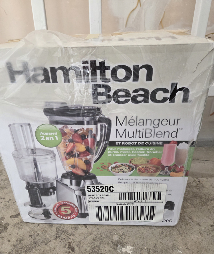 Hamilton Beach MultiBlend Blender/Food Processor - NEW