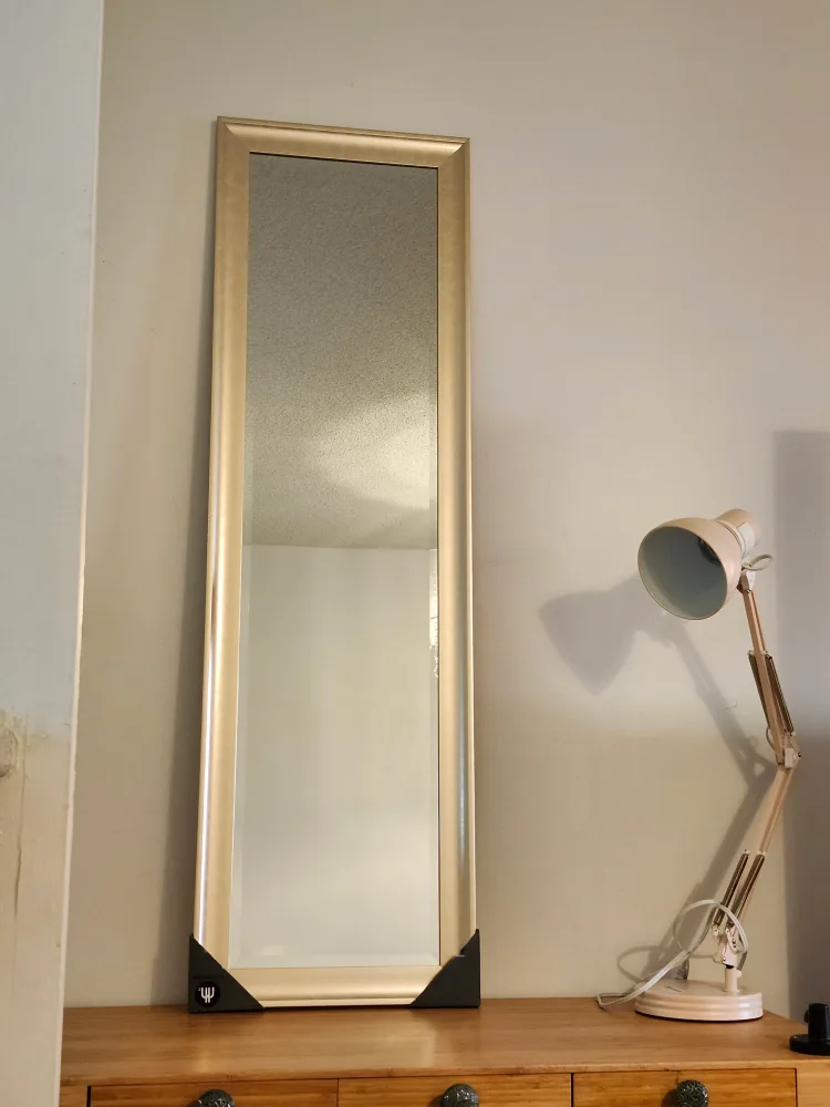 New Over The Door Mirror or Full Length Wite Hanging image indicator(3)