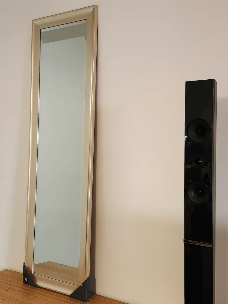New Over The Door Mirror or Full Length Wite Hanging image indicator(6)