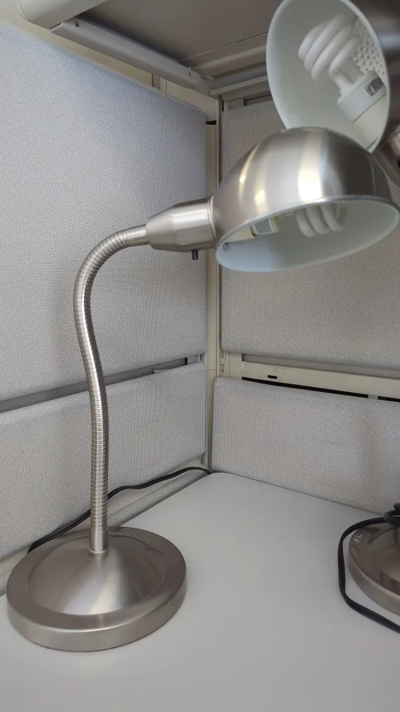 Silver Desk Office Vintage Lamps (2) thumbnail