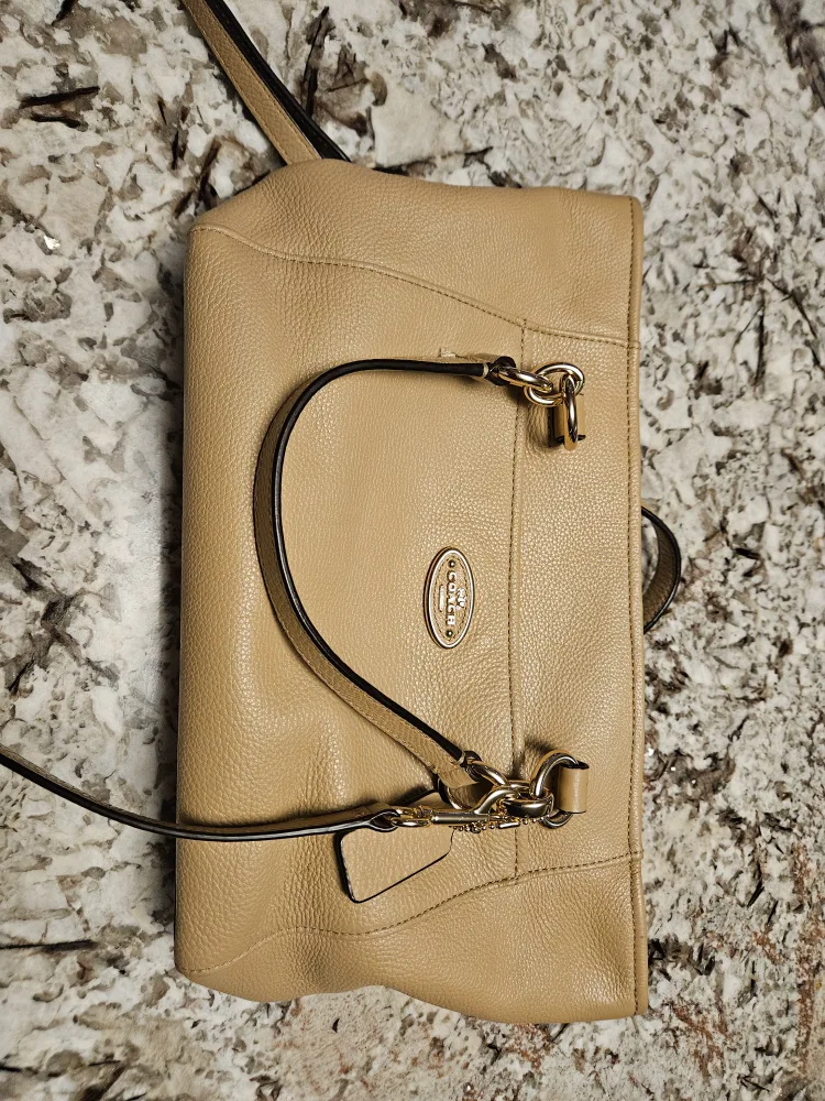 Coach Beige Leather Handbag image indicator(2)