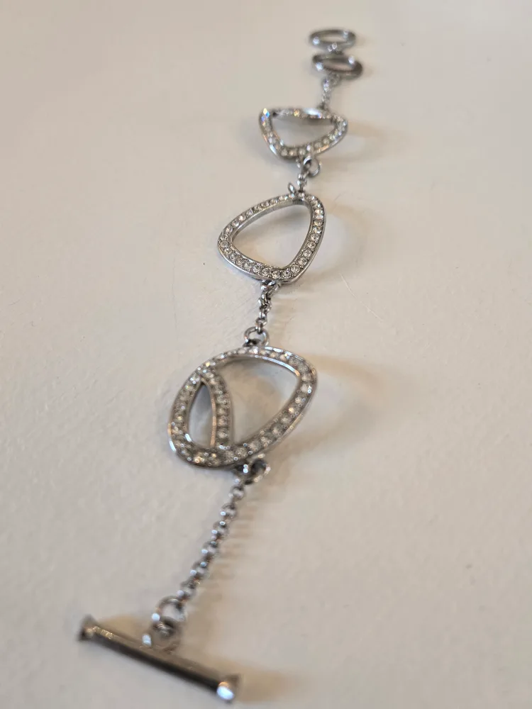 Silver Tone Crystal Bracelet thumbnail