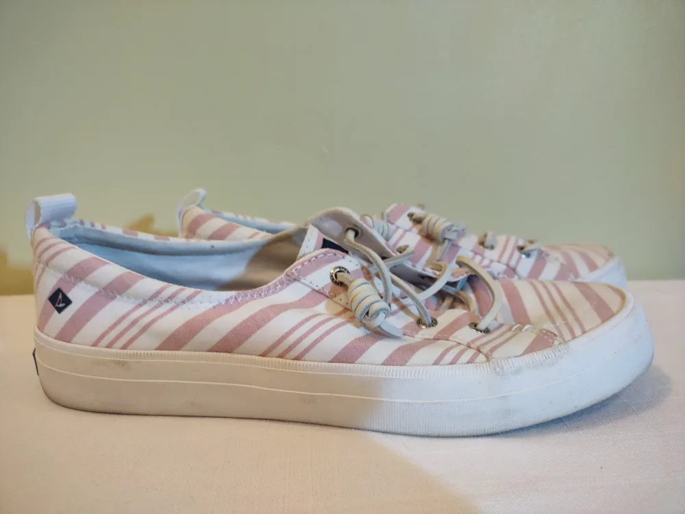 Sperry Women's Seacycle Crest Vibe Striped Rose Sneaker Size 9.5 image indicator(3)