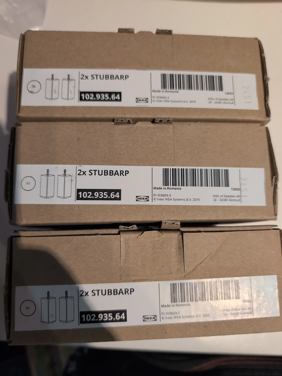 IKEA Stubbarp Legs - White (6 Pieces) image indicator(2)