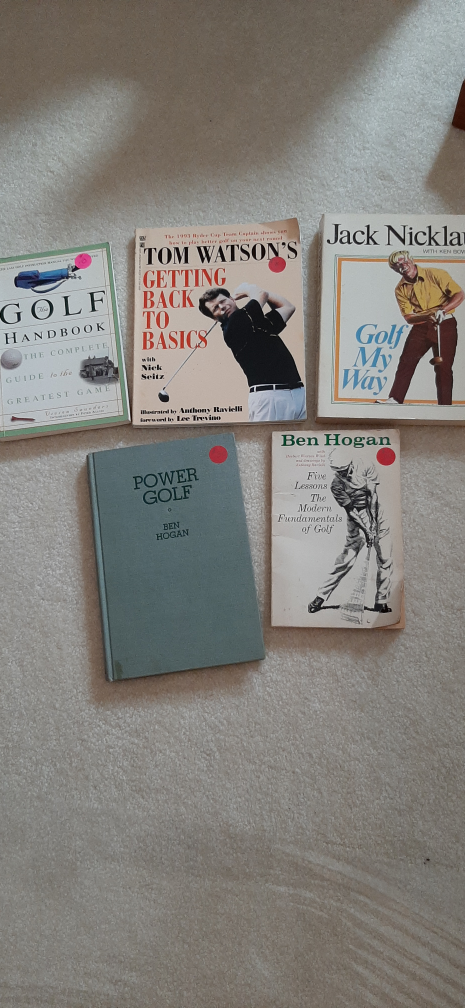 Golf Books: Jack Nicklaus, Tom Watson, Ben Hogan