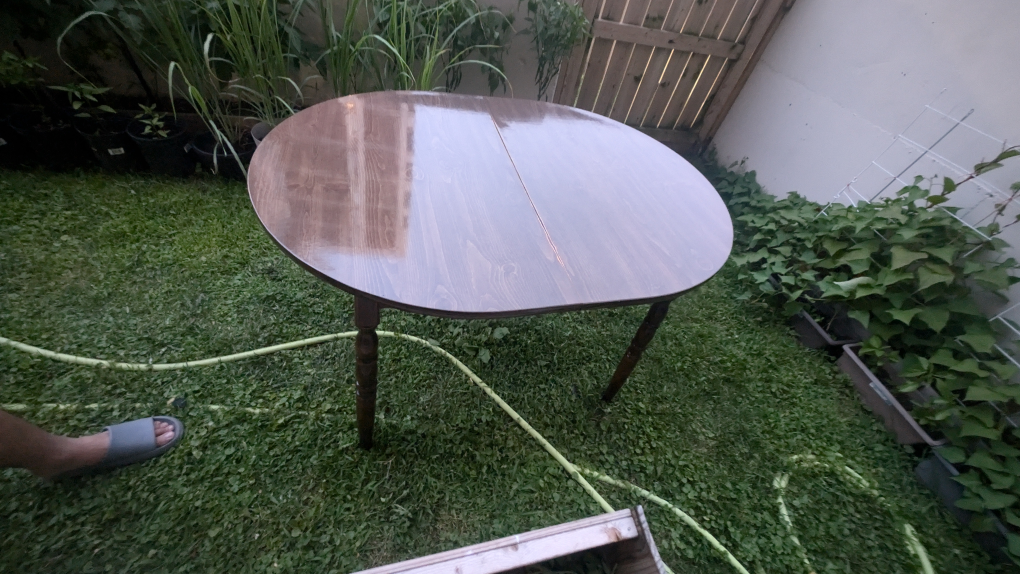Dark Brown Oval Extendable Dining Table - photo 5