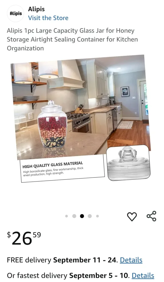 Glass Jar with Airtight Lid image indicator(2)