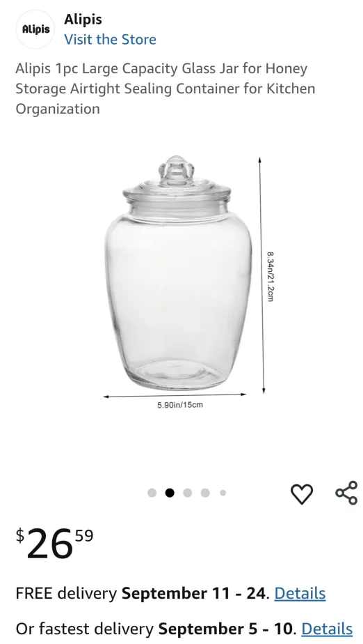 Glass Jar with Airtight Lid image indicator(3)