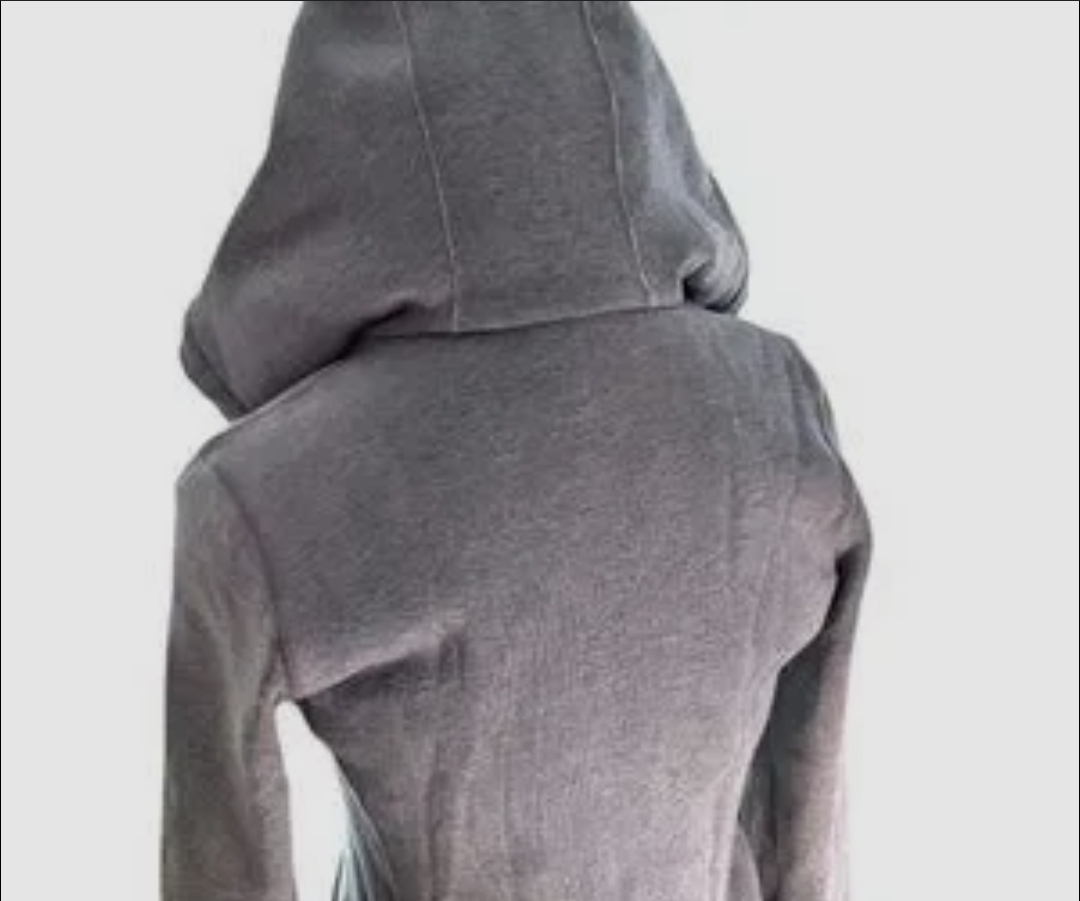 TNA Grey Fleece Zip-Up Hoodie, Size M - photo 5