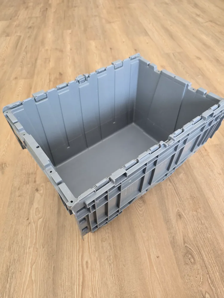 Grey Plastic Storage Tote image indicator(2)