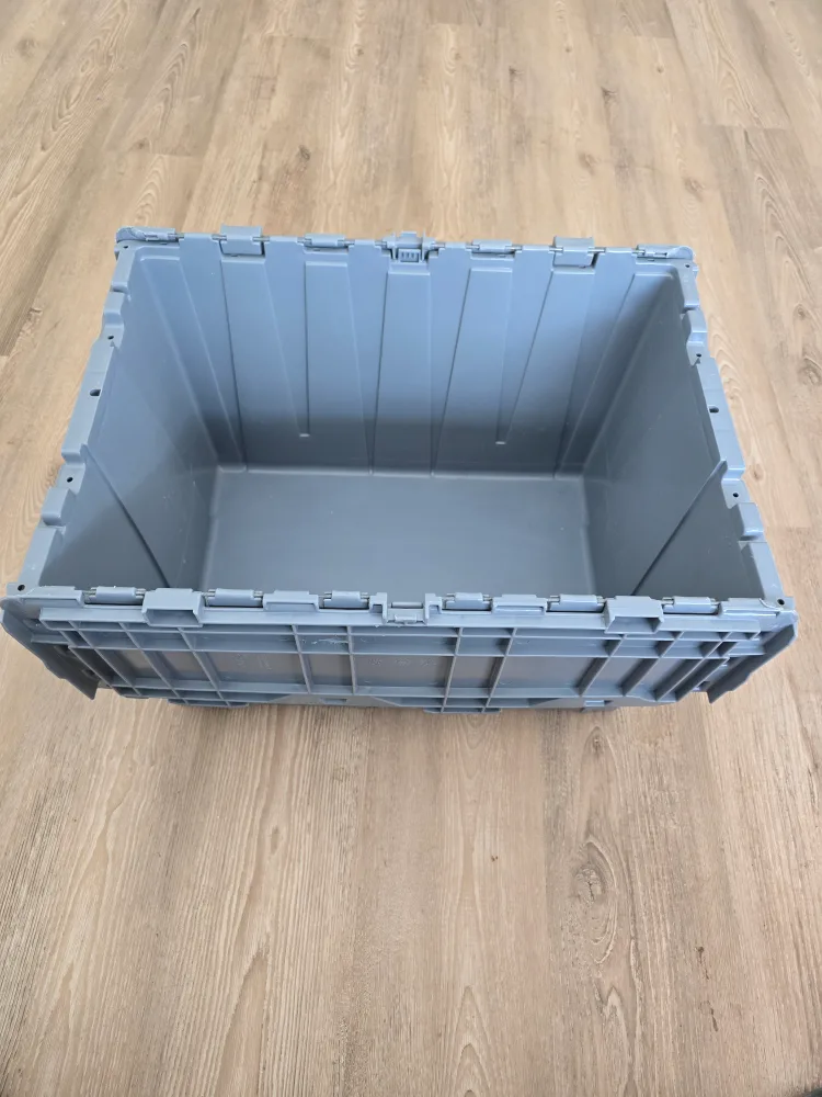 Grey Plastic Storage Tote image indicator(3)