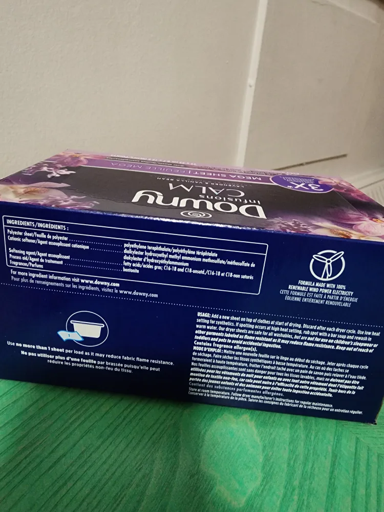 Dryer Sheets - Downy Infusions Calm Mega Sheets - 60 Sheets image indicator(3)