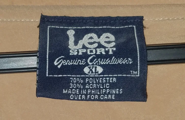 Vintage  Lee Sport NY Giants Fleece Pullover 7 Beige Denim Trim image indicator(9)