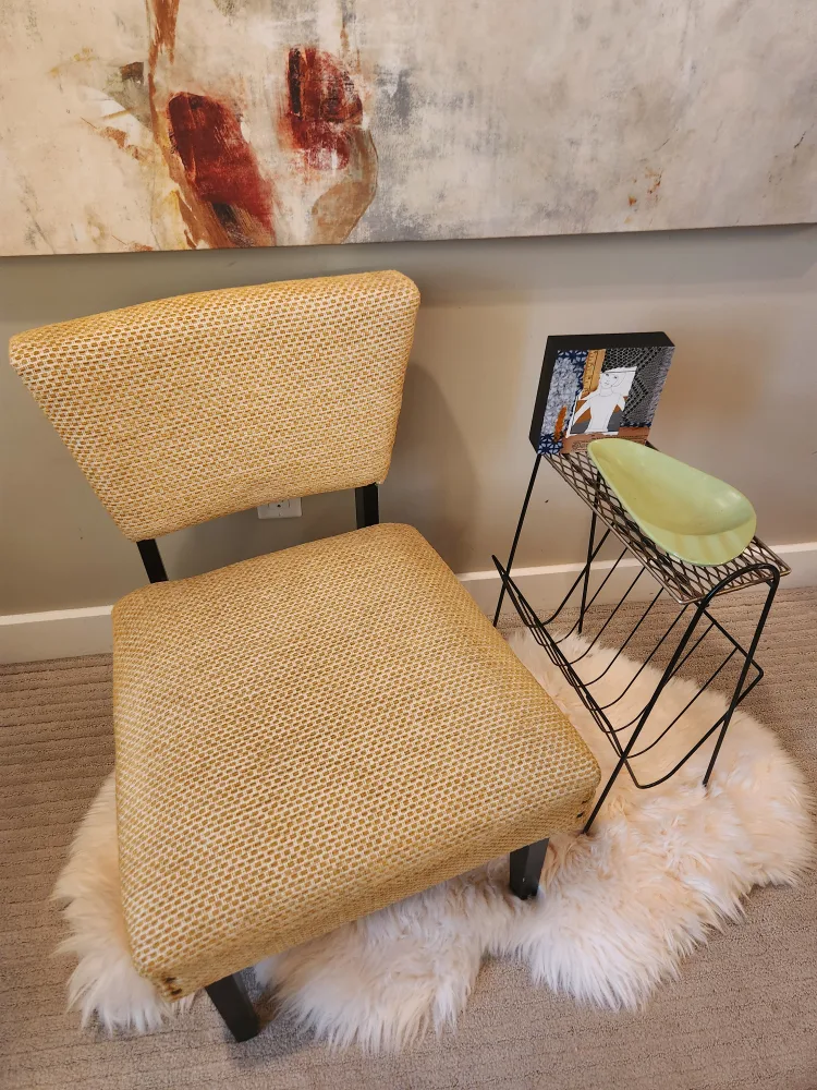 MCM Accent Chair - Mustard Yellow thumbnail