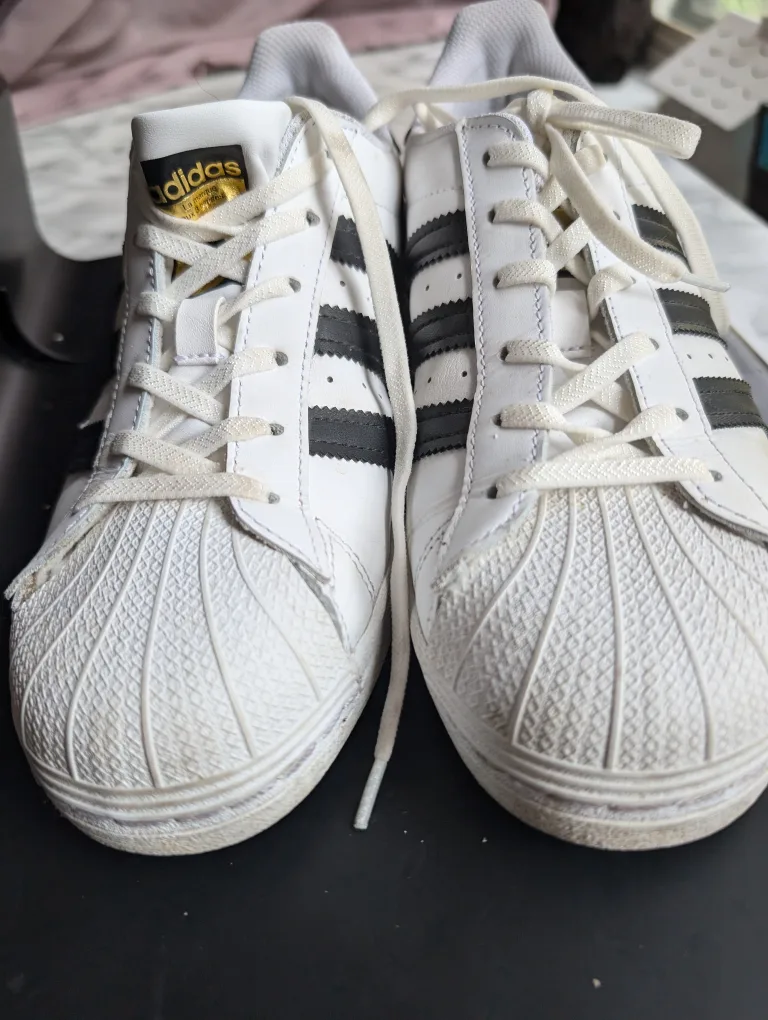 Adidas Superstar White & Black Sneakers image indicator(5)