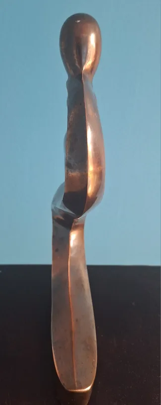 Vintage Bronze Abstract Sculpture - Mother & Child image indicator(5)