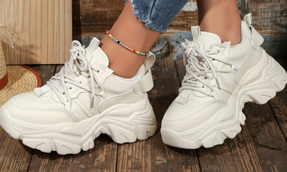 Off White Chunky Platform Sneakers
