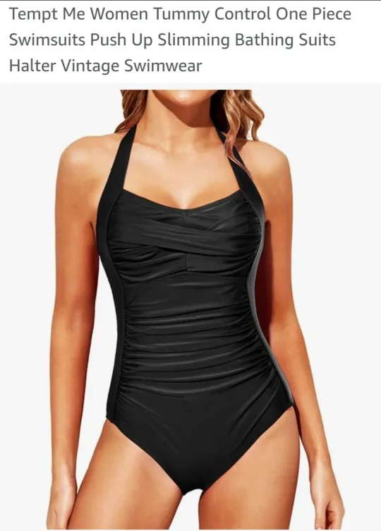 BNWT Black One Piece Swimsuit thumbnail