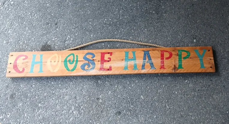 Choose Happy Wood Sign thumbnail