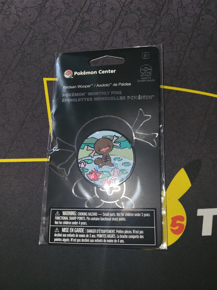 Sealed. 2025 Pokemon Center Monthly Pin: Paldean Wooper thumbnail
