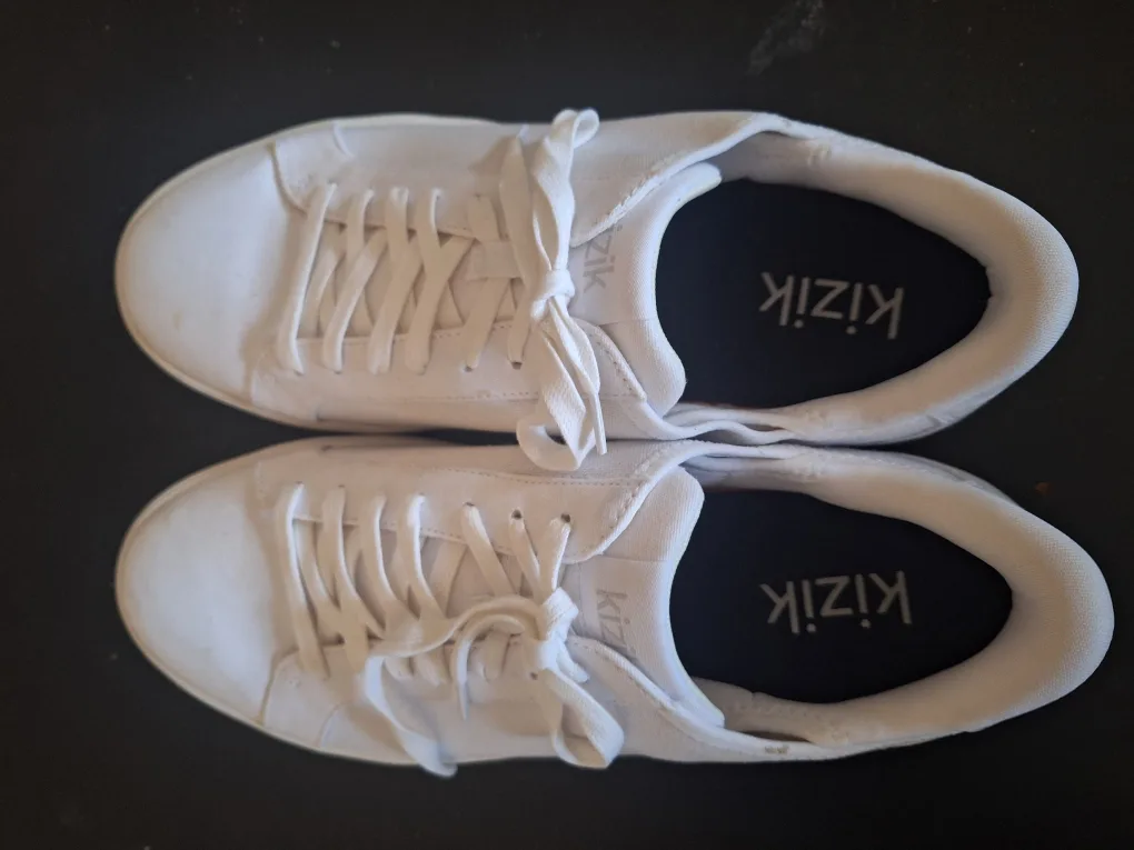 Kizik White Sneakers - Men's 11 Wide / Women's 12.5 Wide thumbnail