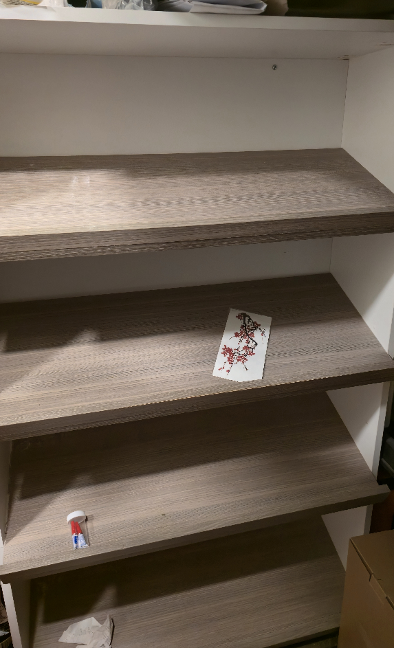 White & Wood Grain Shelving Unit - photo 4