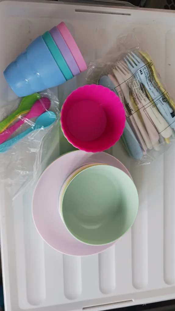 Ikea Kids Tableware Set - Plates, Bowls, Cups & Cutlery thumbnail