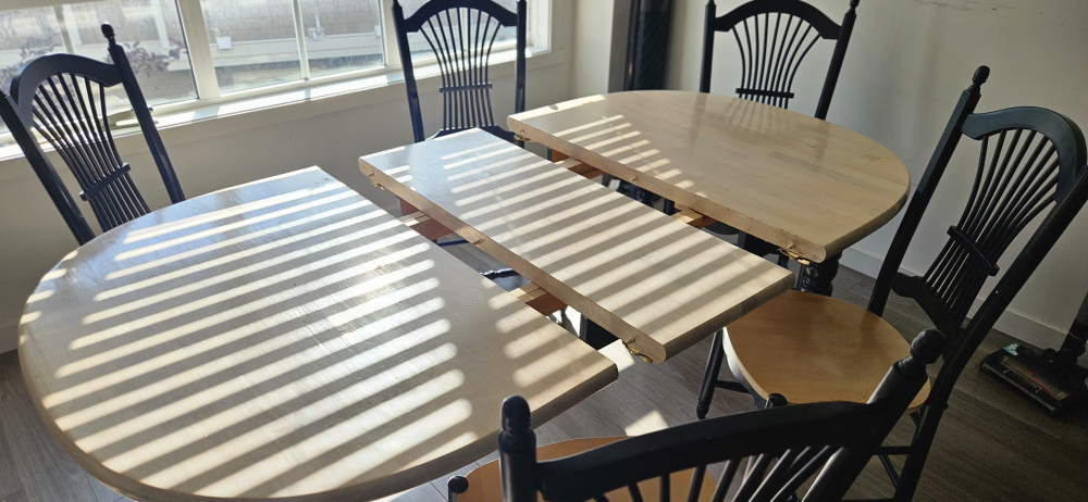 The all wood dining table and 6 chairs - photo 4