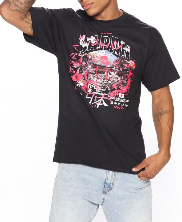 NEW Men's Fashion Nova JAPAN Graphic T-Shirt Size Large - photo 2