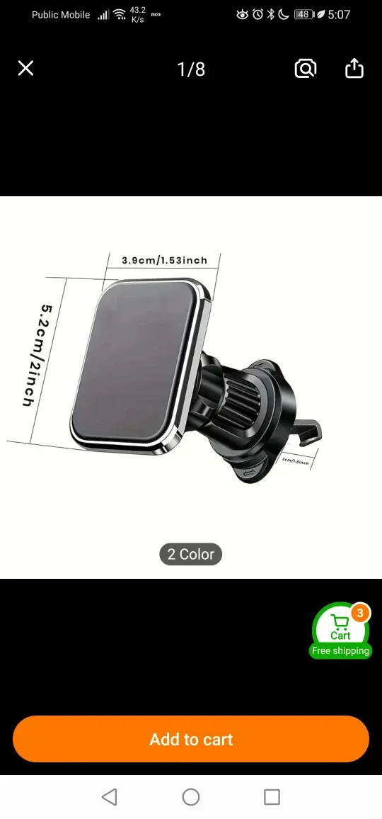 KCNKON Silver Car Phone Mount image indicator(5)