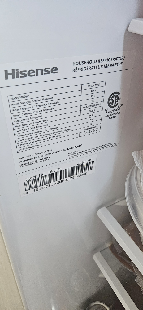 Hisense Top Freezer Refrigerator in Stainless Steel - photo 4