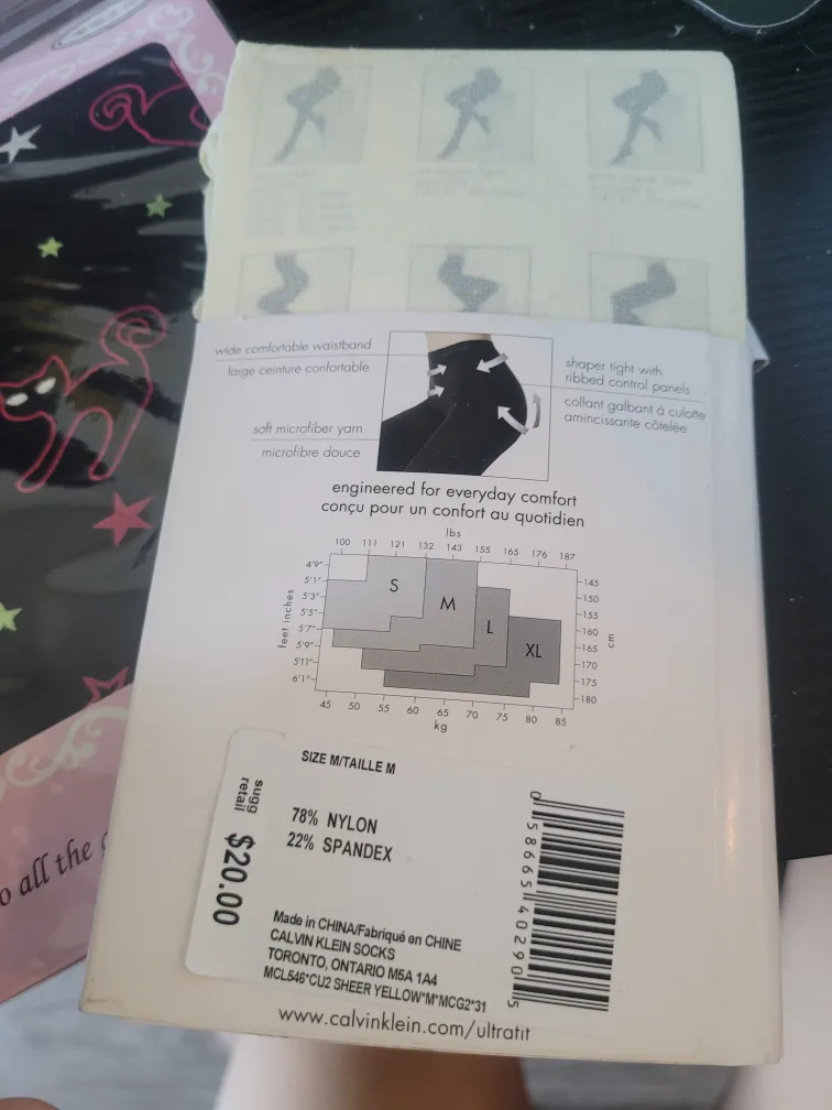 Calvin Klein Ultra Fit Vanilla Tights Size M image indicator(2)