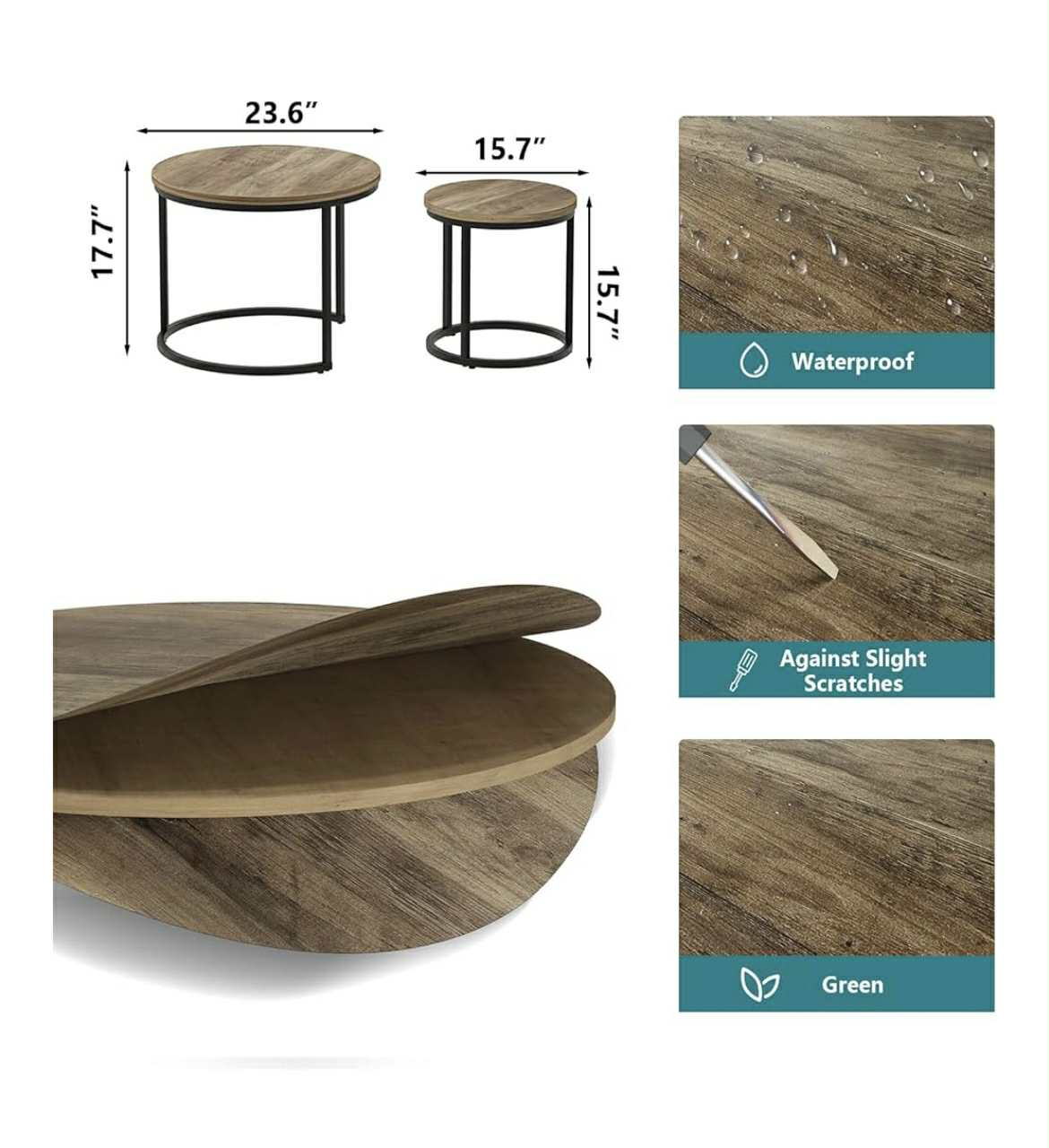 Nesting Coffee Tables - Set of 2 - photo 4
