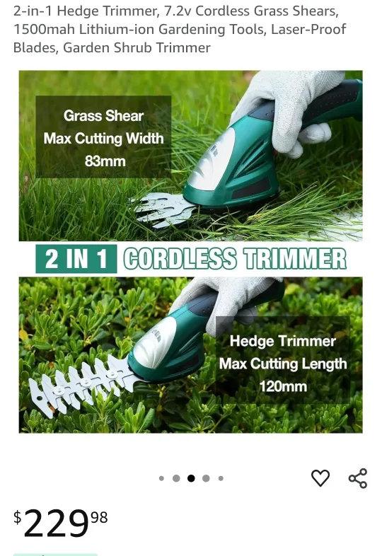 2-in-1 Cordless Grass Shear & Hedge Trimmer thumbnail