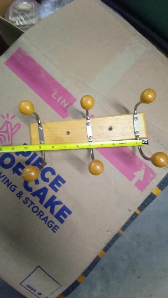 🧡Vintage Wooden Wall Mounted Coat Rack thumbnail