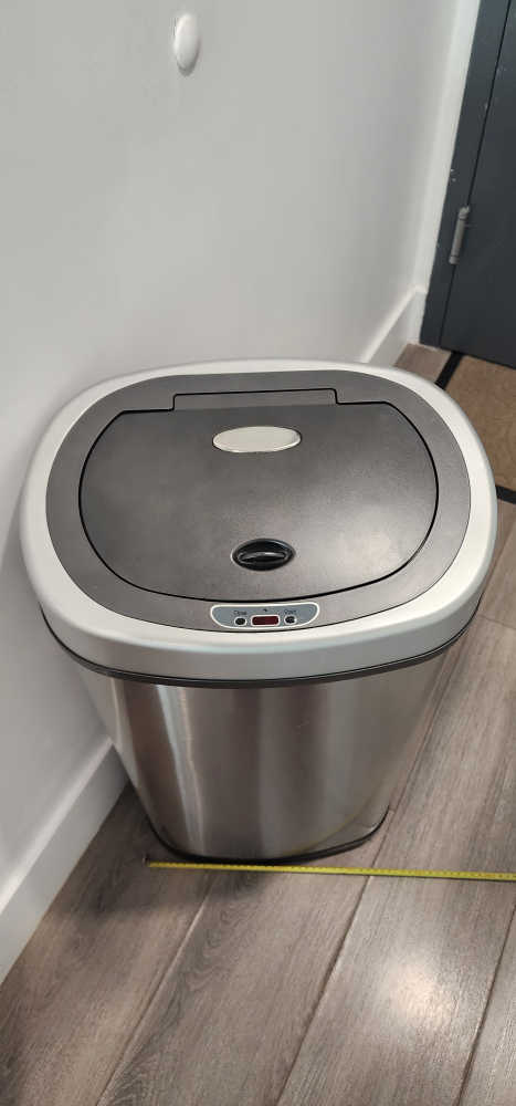 Nine Stars 13 Gallon Metal Touchless Trash Can, Automatic Motion - photo 4