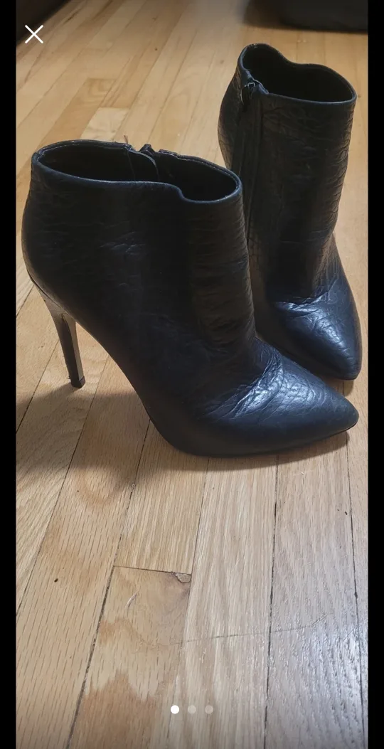 Call It Spring Black Heel Ankle Boots - Size 8 thumbnail