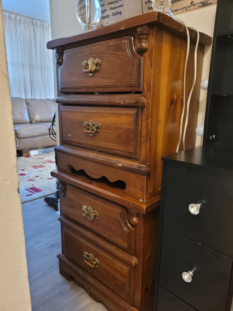 2 Wooden Bedside drawers image indicator(2)