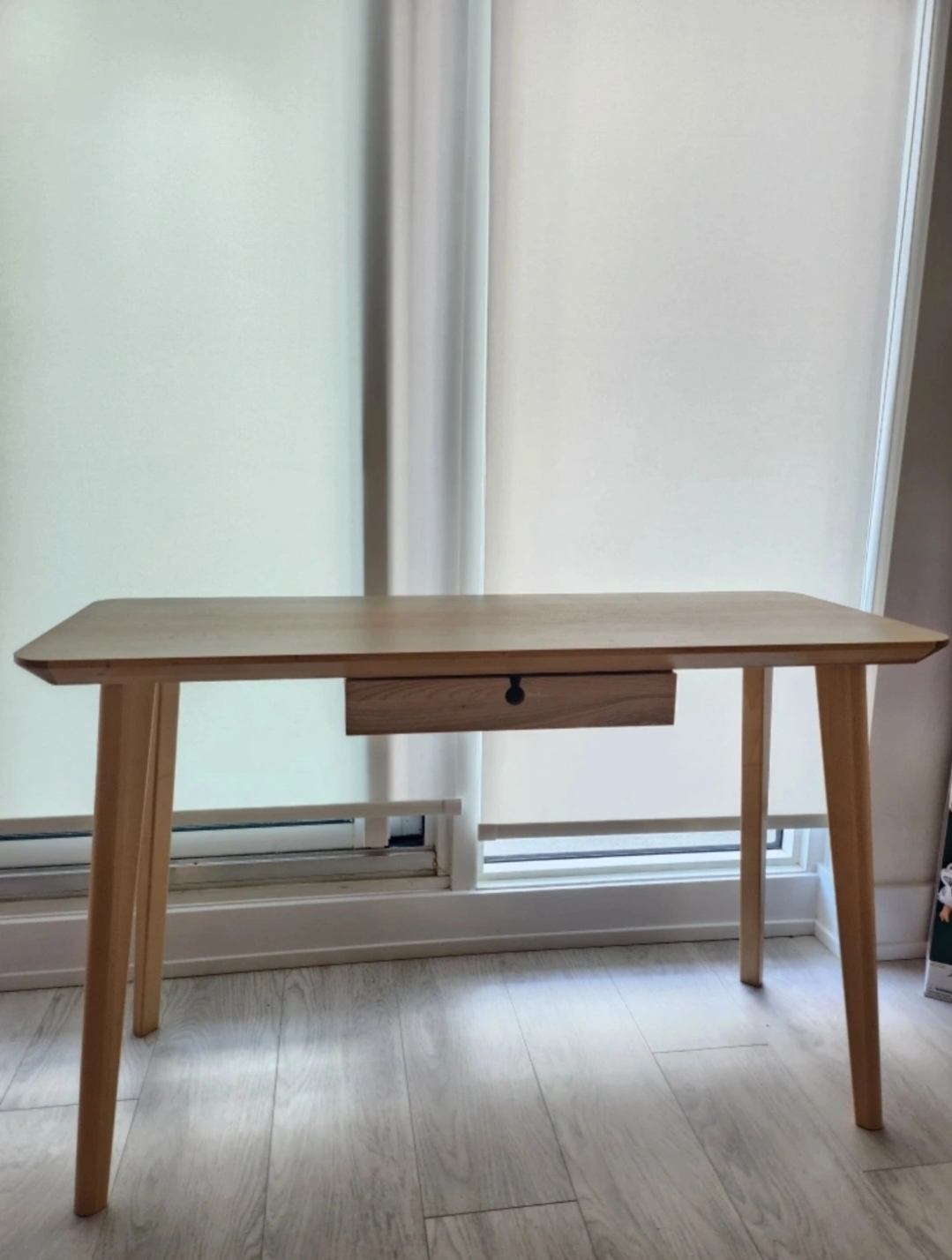 IKEA Lisabo Desk, Ash Veneer - 46 1/2x17 3/4"