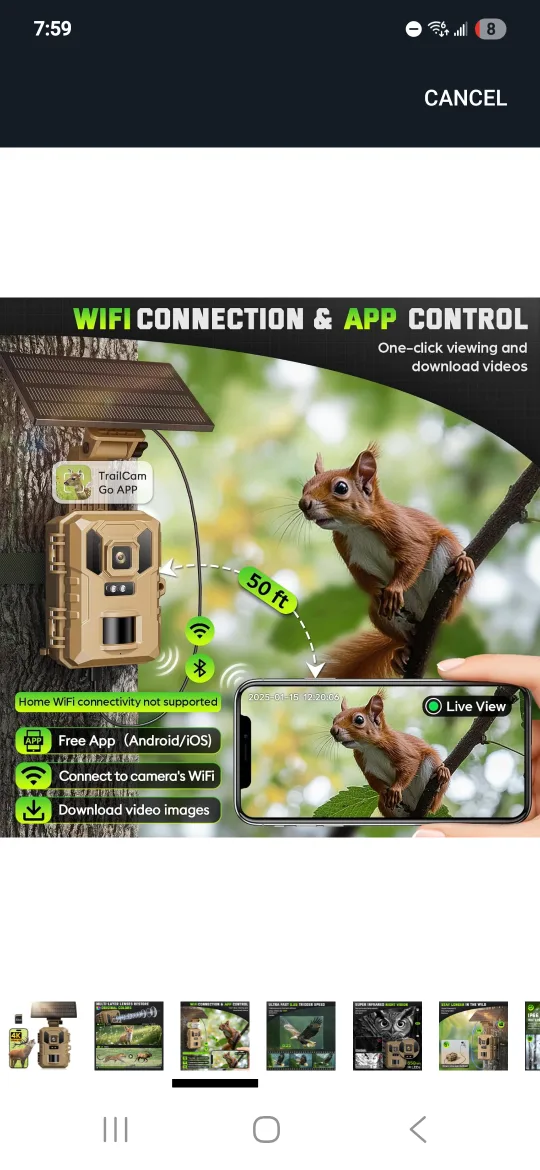 VIDVIS 4K Solar WiFi Trail Camera image indicator(6)