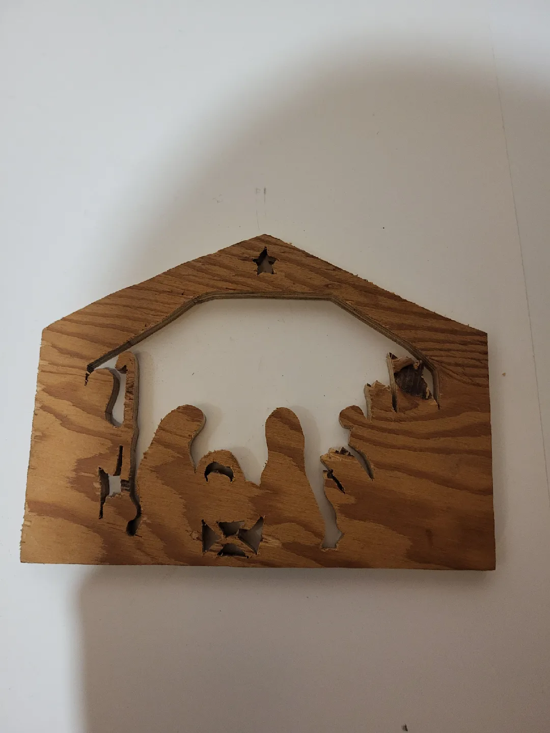 Wooden Nativity Scene Decoration- Unsanded image indicator(2)
