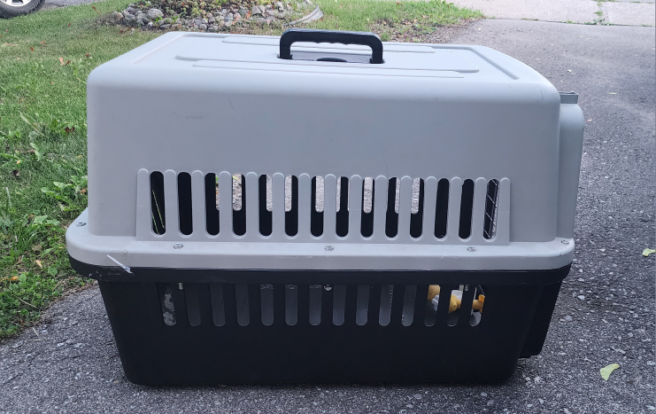 Large Pet Carrier (Grey and Black) - photo 2